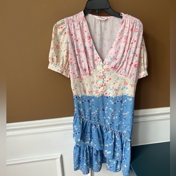 Goodnight Macaroon Floral Dress Size Small Cottagecore Prairie Fairy Flounce - Picture 7 of 12